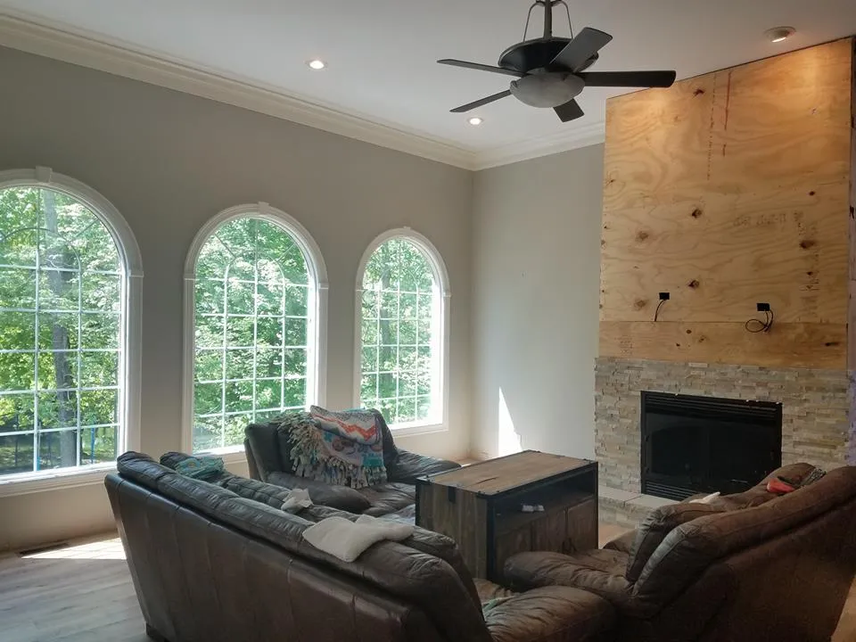 Freshly painted living room interior